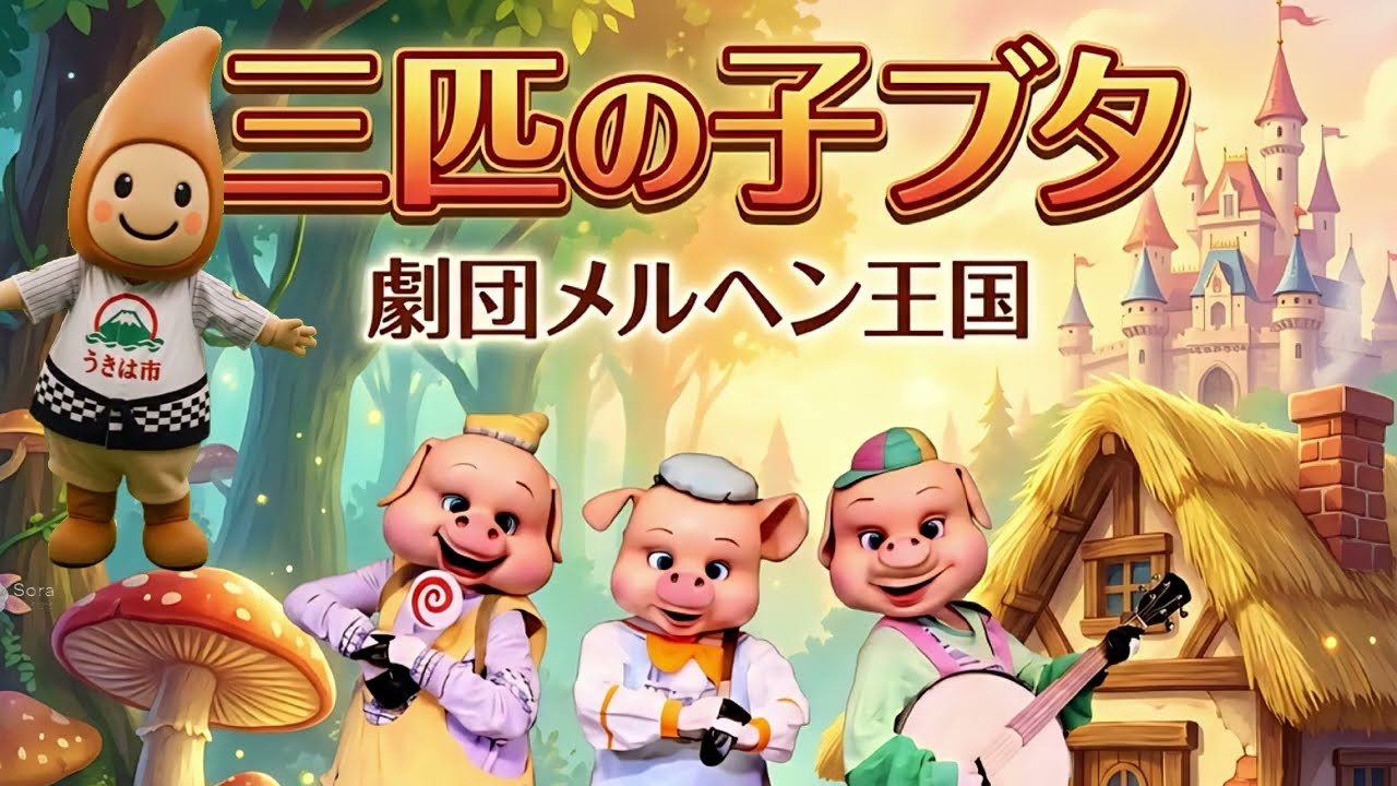 第１部に続き、第２部の劇団メルヘン王国『3びきのこぶた』の劇です。