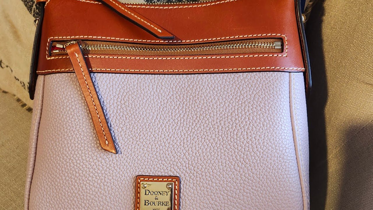Dooney and Bourke Pebble Grain Crossbody 25 in Oyster