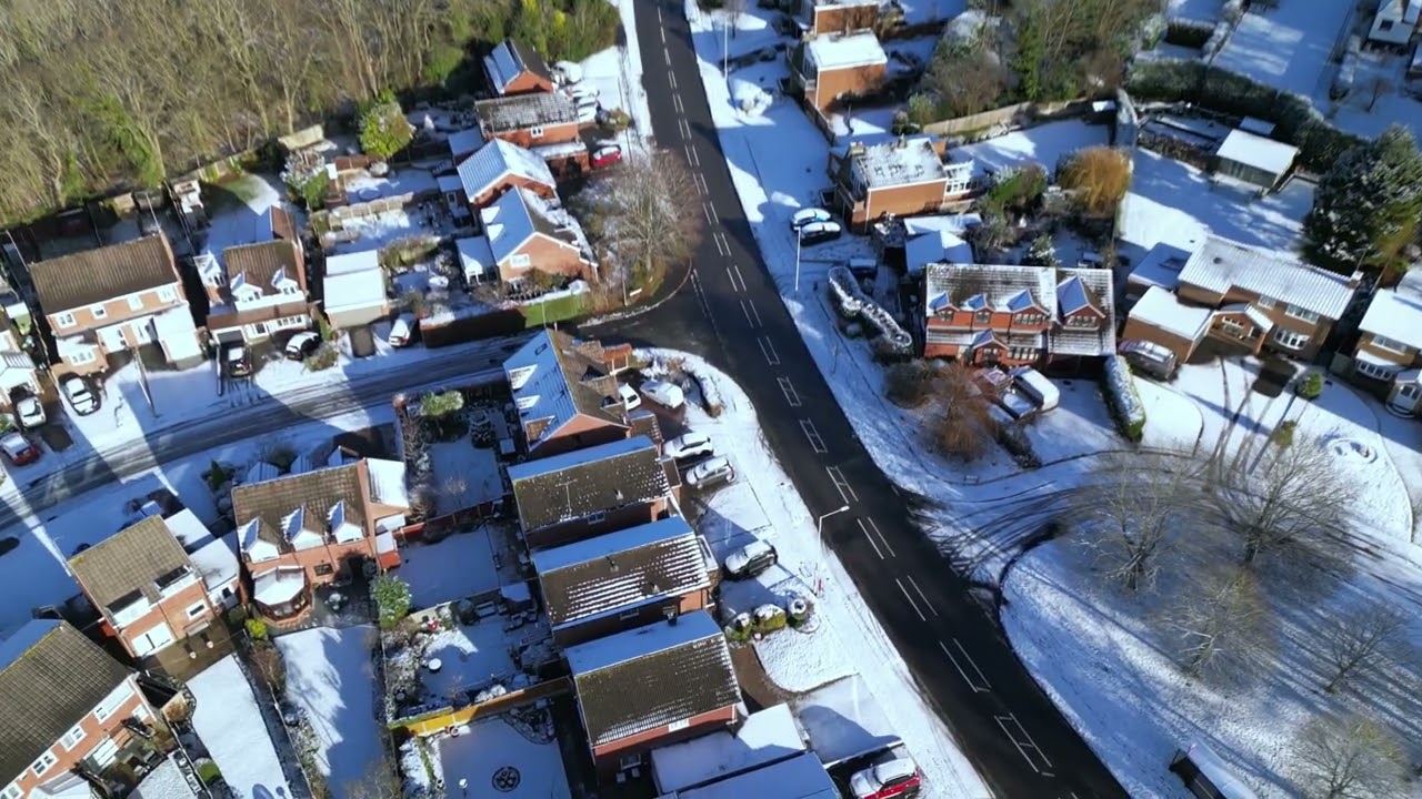 Sedgley Northway , storm Goretti cinematic Arial views. 