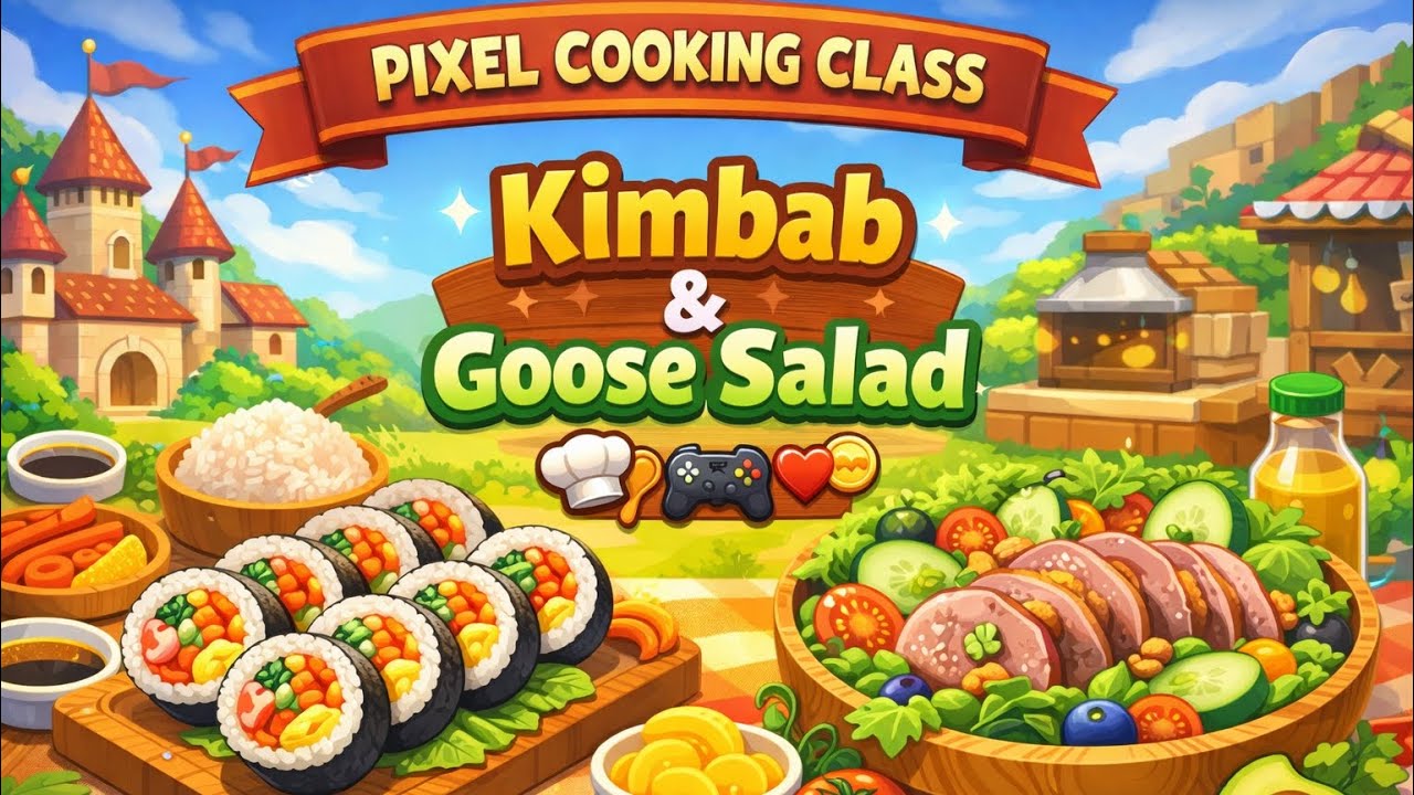 Kimbab & Goose Salad Recipe 🍙🥗 | Cooking Game Gameplay | 