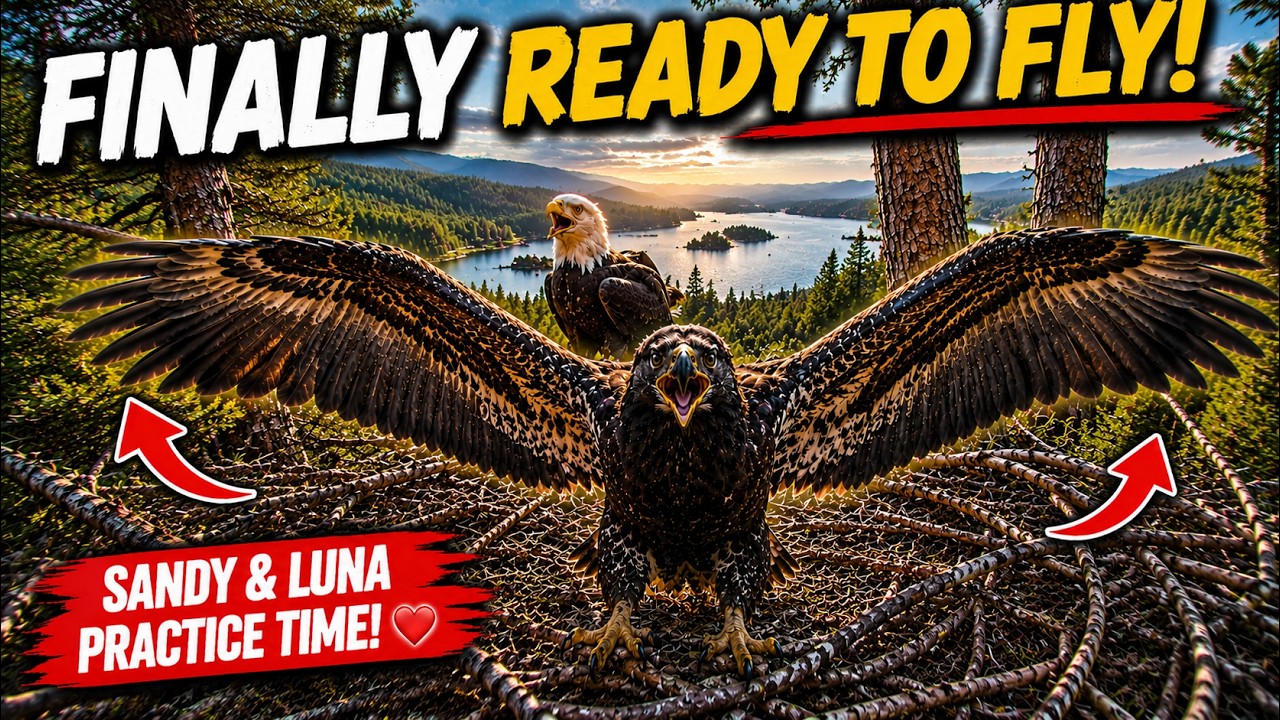 Their Wings Are Getting HUGE&hellip; Sandy & Luna Are READY To Fly 😳🦅 || Preparing For Their First Flight 💥