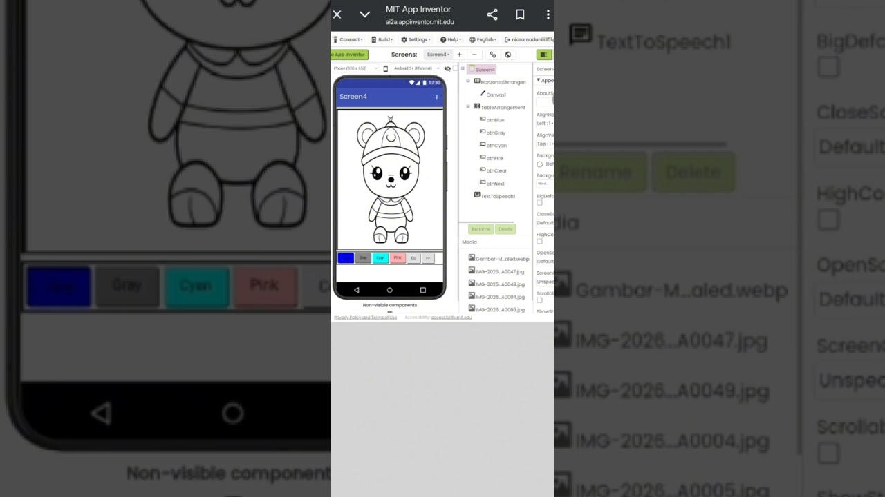 cara membuat drawinggemsz dari MIT app inventor,,,dari kelompok 1