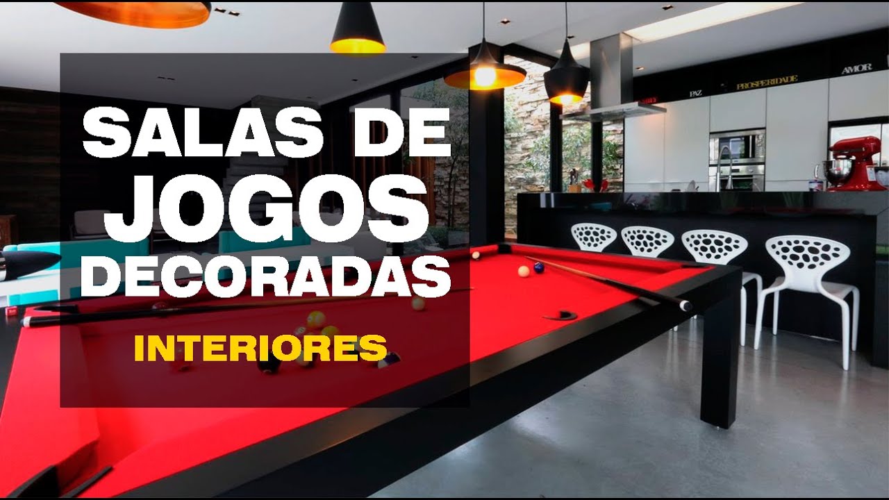 SALAS DE JOGOS DECORADAS - Mesa de Sinuca / Bilhar - Interiores | You!Home