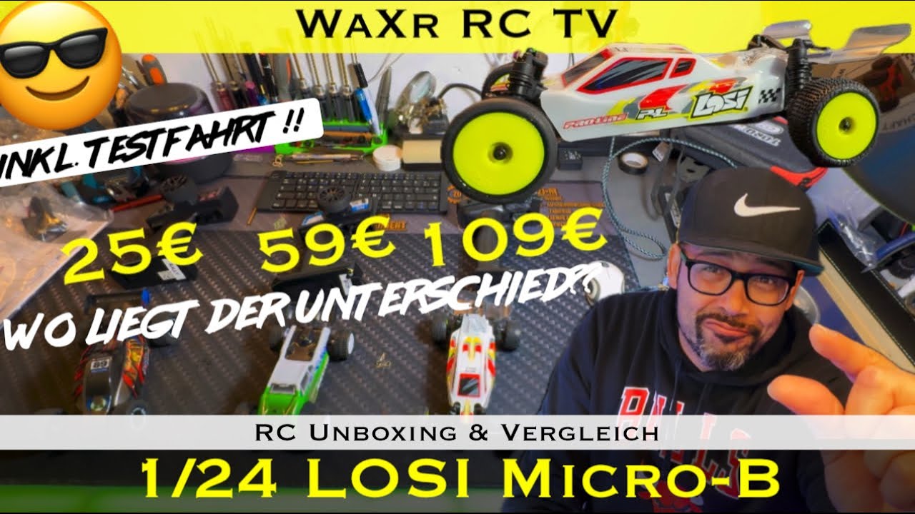 1/24 LOSI Micro-B // RC Unboxing, Testfahrt & Vergleich