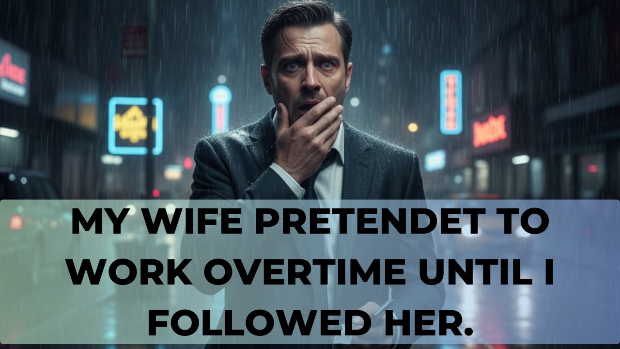Mi wife pretended to work overtime until I followed her