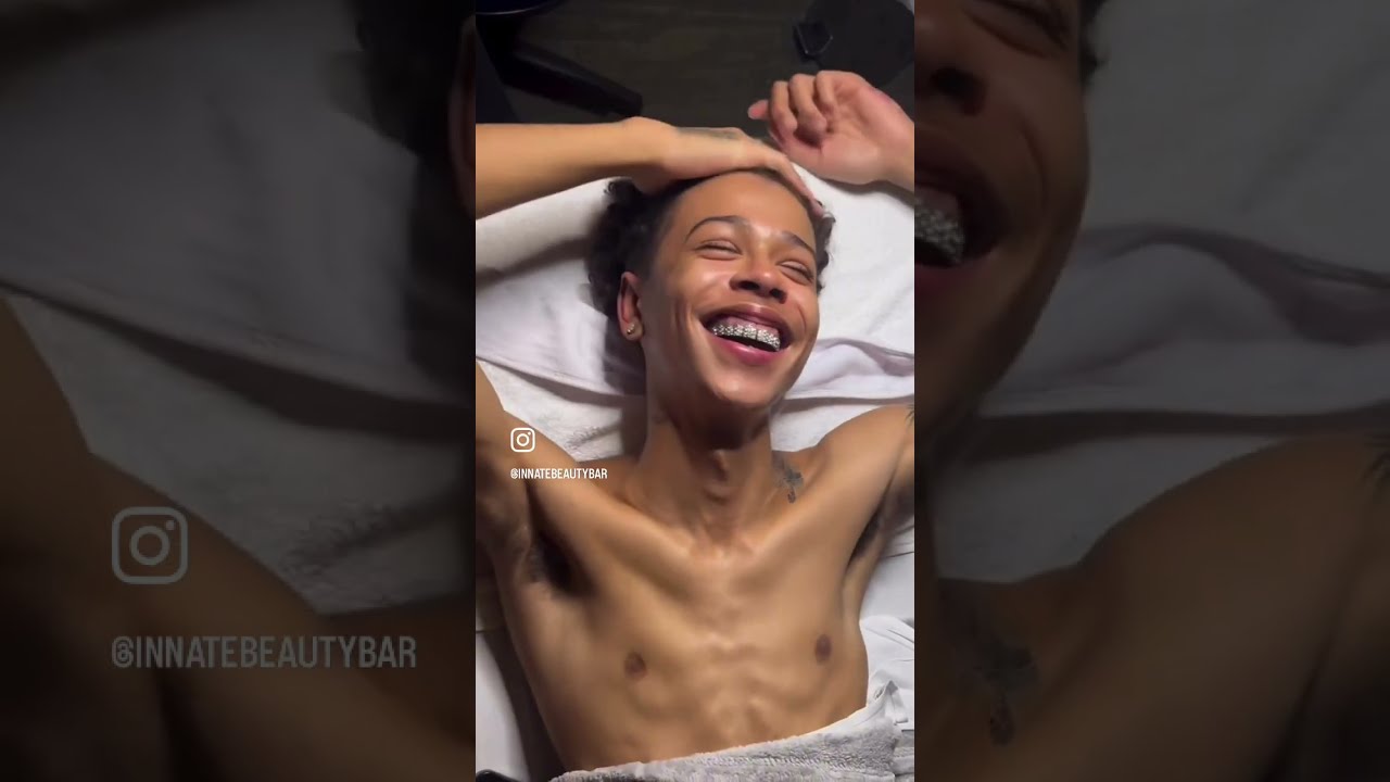 Tyler ⛷️ getting facial care 🧖 Pt. 2 he still not used to this 🤣
