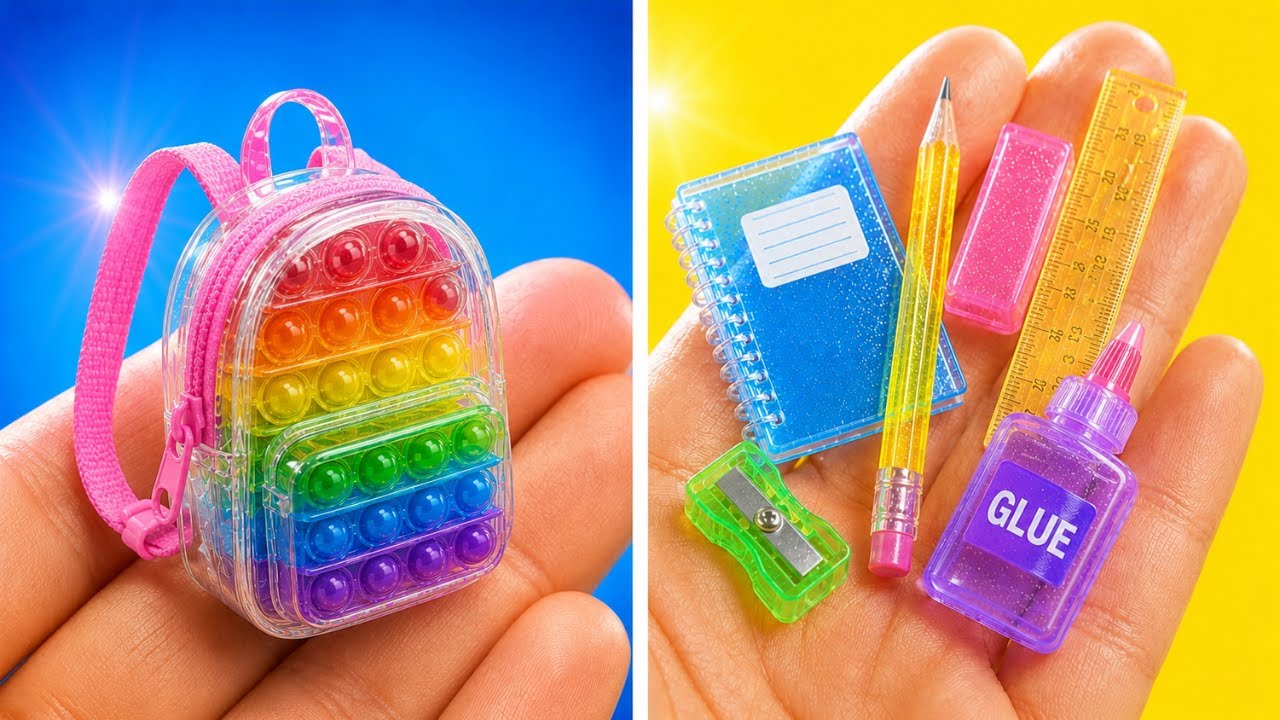 Mini cr&eacute;ations scolaires &agrave; essayer ! 🤯✏️ Fournitures mini & astuces rentr&eacute;e scolaire