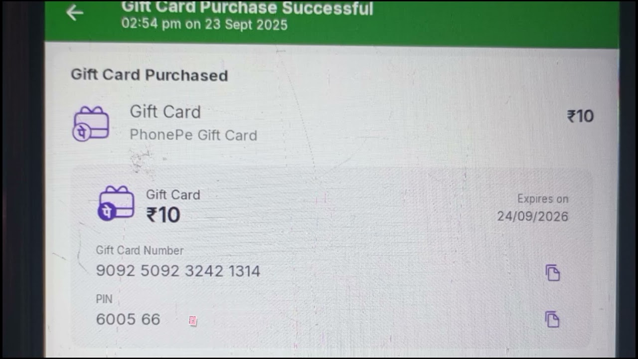 Free phonepe gift card