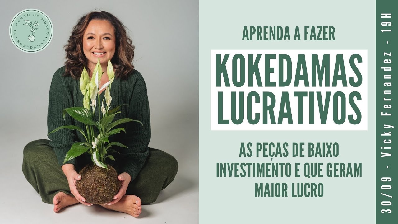 Aprenda a Fazer Kokedamas Lucrativos - Aula Gratuita
