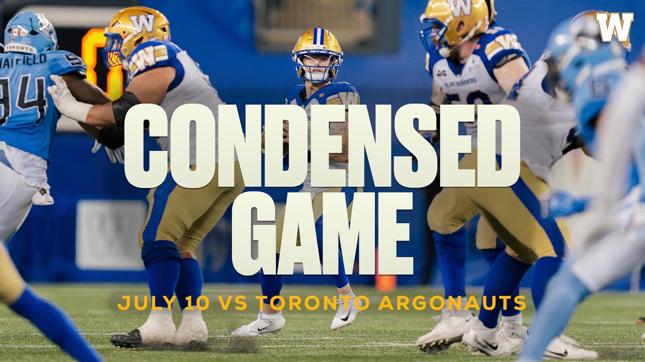 ОБЗОР МАТЧА ЗА 30 МИНУТ | Winnipeg Blue Bombers против Toronto Argonauts &ndash; 6-я неделя | 10.07.2026