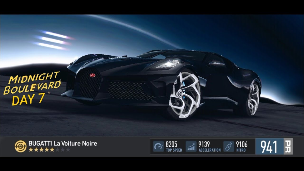 NFS No Limits '🌒Midnight Boulevard🌒' Bugatti La Voiture Noire | DAY 7