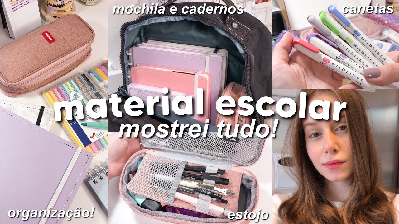 MEU MATERIAL ESCOLAR PARA O SEGUNDO SEM. 2022 | organizei e mostrei tudo!!!😱
