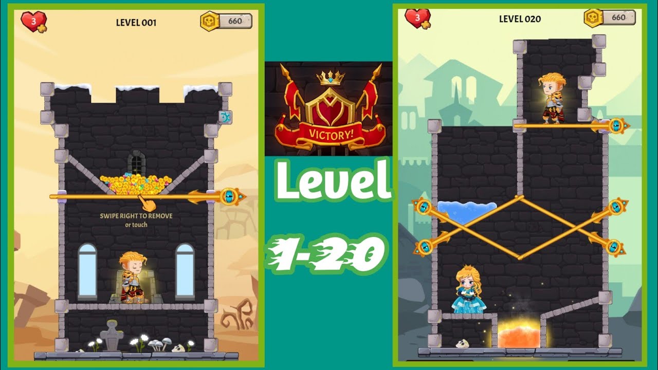 How to loot - pull pin & hero rescue  - Level 1-20 ( Android Game) 2022 Gaming video