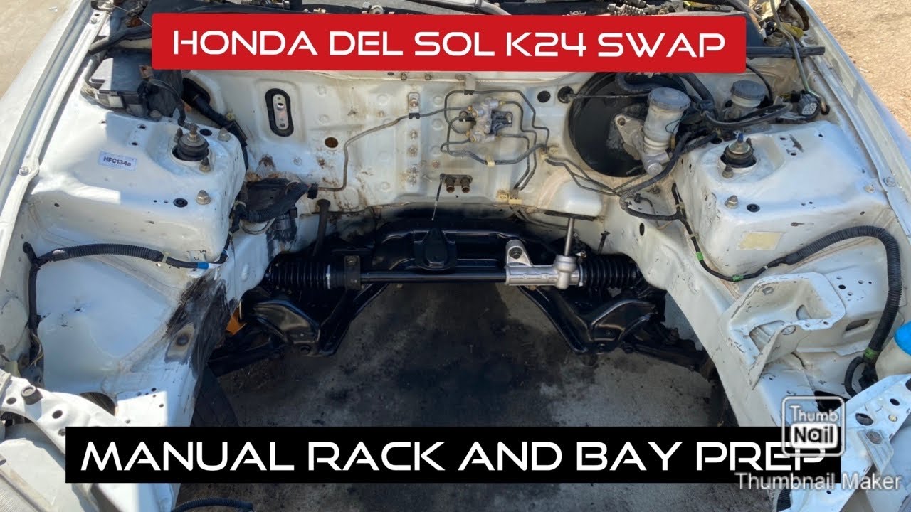 Honda del sol k24 swap part 2 (bay prep)