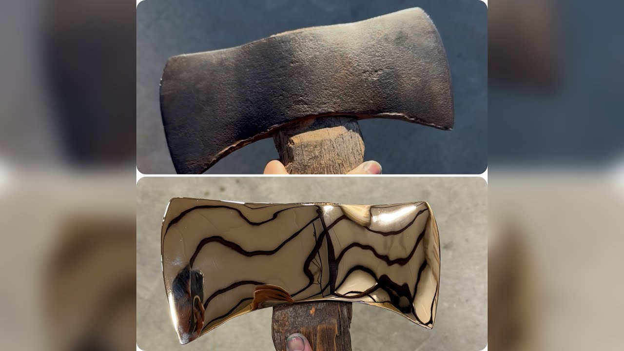 24K Gold Plated Axe Head Restoration