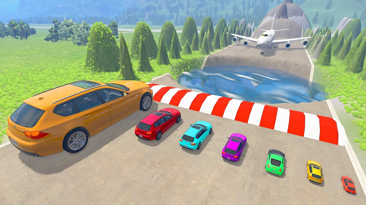 HT Gameplay Crash # 84 | Impossible Big & Small Cars vs Speed Bumps Impact Plane Boeing 787