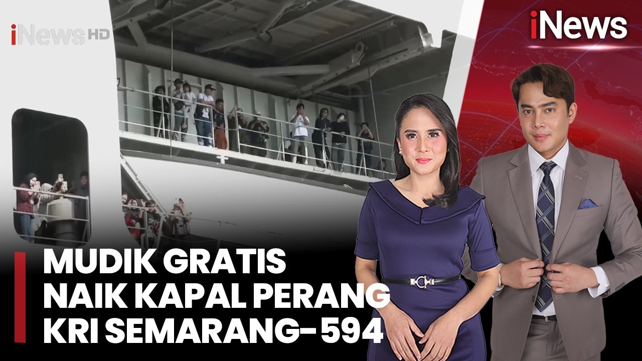 Pertama Kali! Mudik Gratis Naik Kapal Perang KRI Semarang-594 ke Bangka Belitung | iNews Siang (16/3