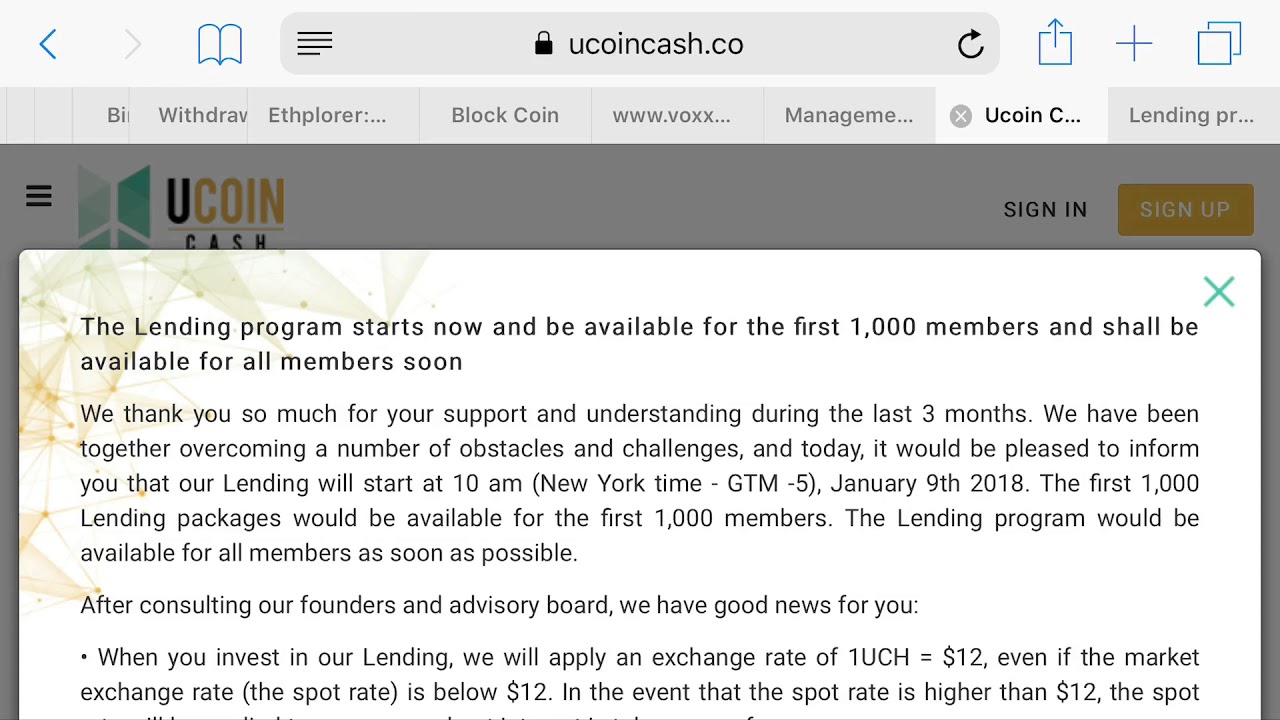 UCoinCash - How To Lend - $2100 - $12 each coin