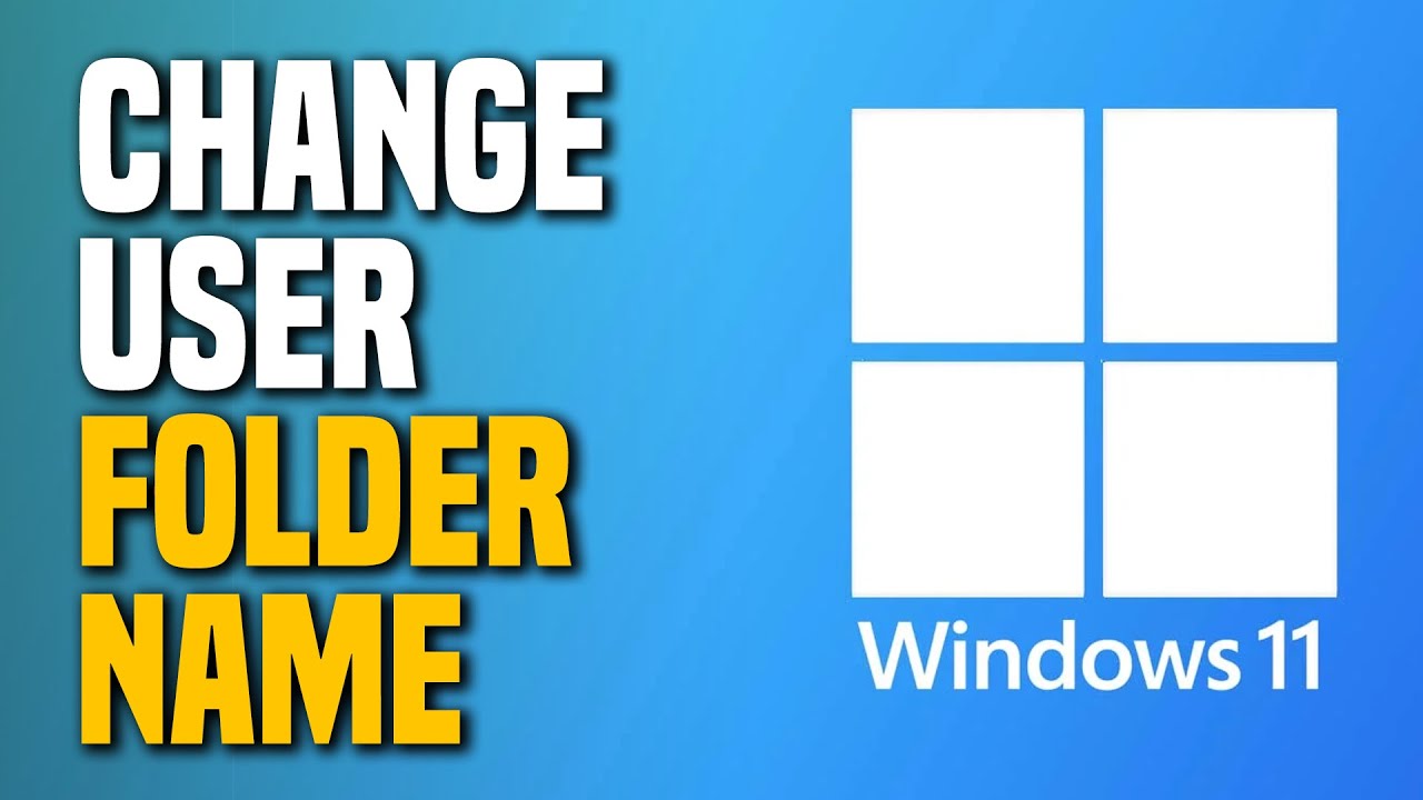 How To Change Windows 11 User Folder Name (SIMPLE!)