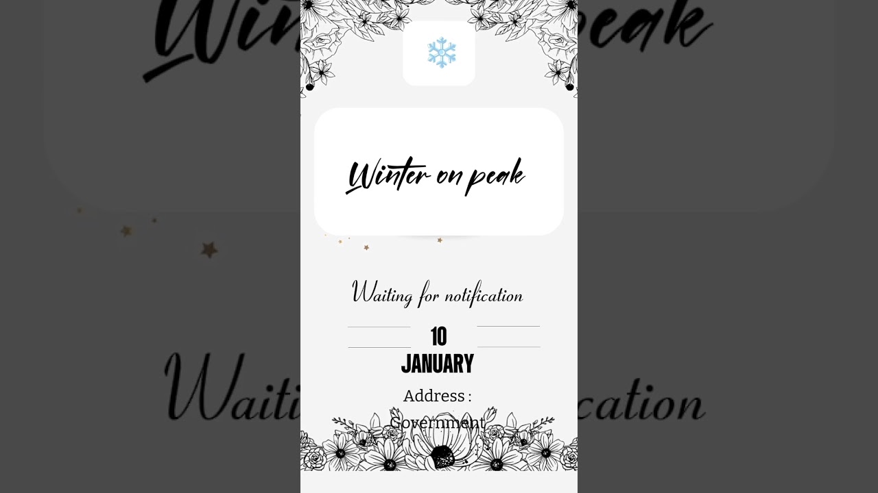 Winter vacation Notification | Winter on peak | Waiting for notification #winter
