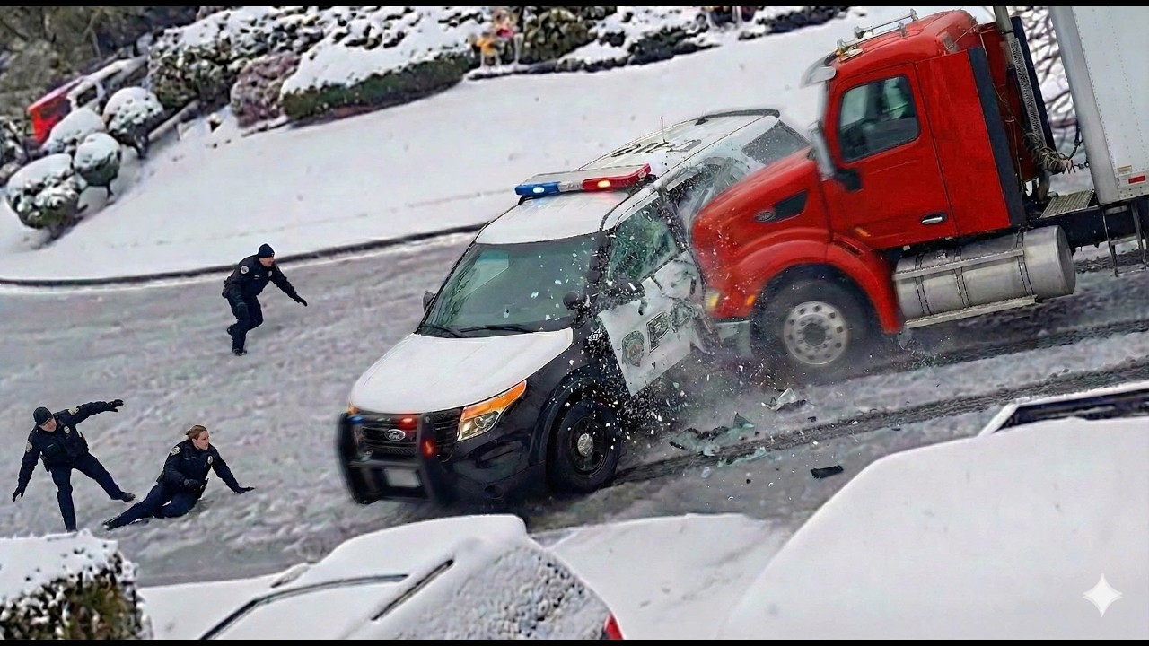 Idiots With Diesel Trucks: Ice Road Madness Caught On Camera | EXTREME Winter Driving Fails #33