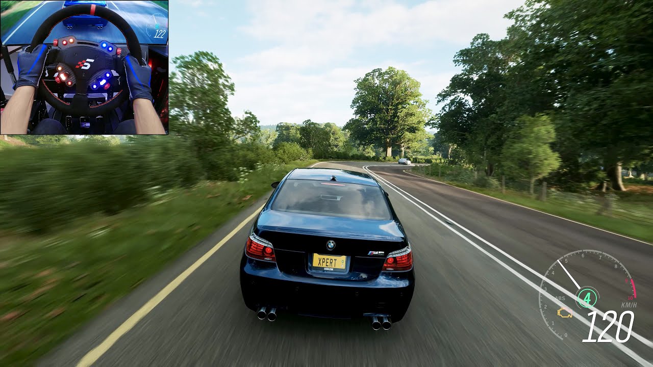 650HP BMW M5 E60 - Forza Horizon 4 | Steering wheel gameplay