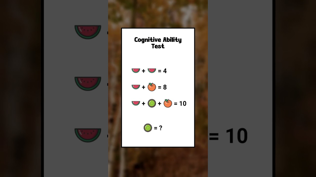 cognitive ability test #iq #braintest #brainteaser