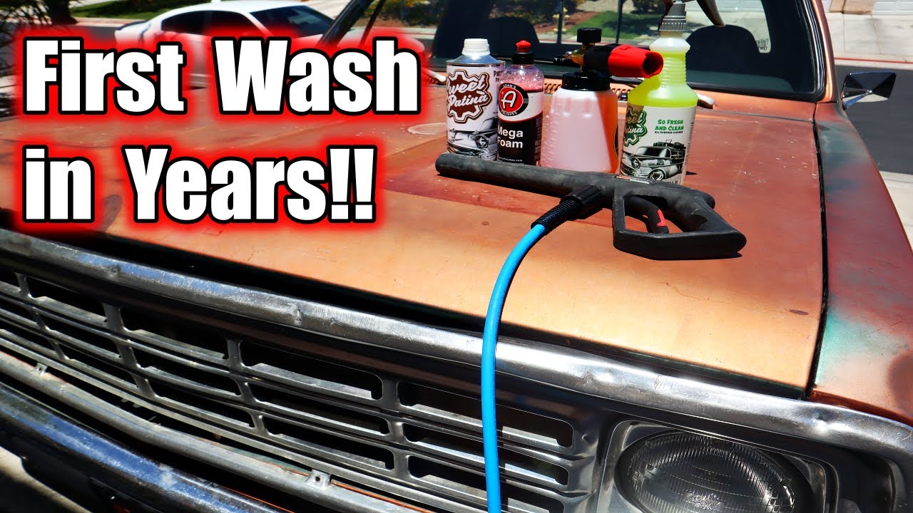Shop Truck Project First Wash in Years | Sweet Patina Patina Sauce | Foam Cannon | Adam's Polishes