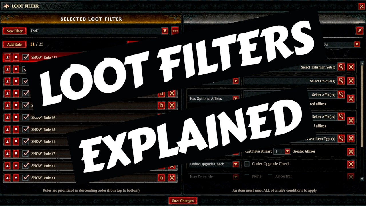 D4 - How to set up Item Filters
