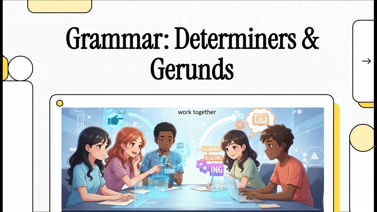 Grammar  Determiners & Gerunds