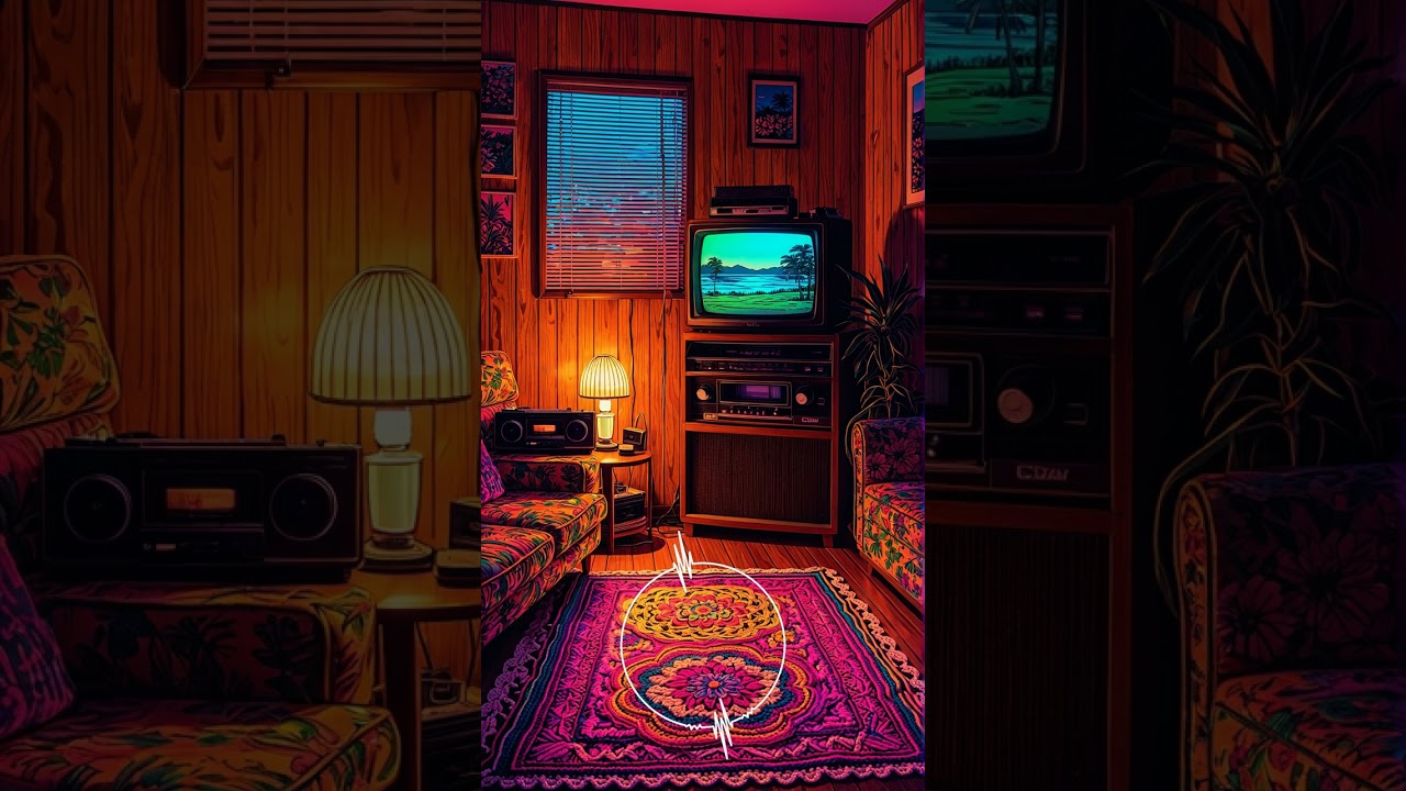 Cozy 80s Living Room Vol.1 🛋️ Warm Lamp Lofi #Shorts