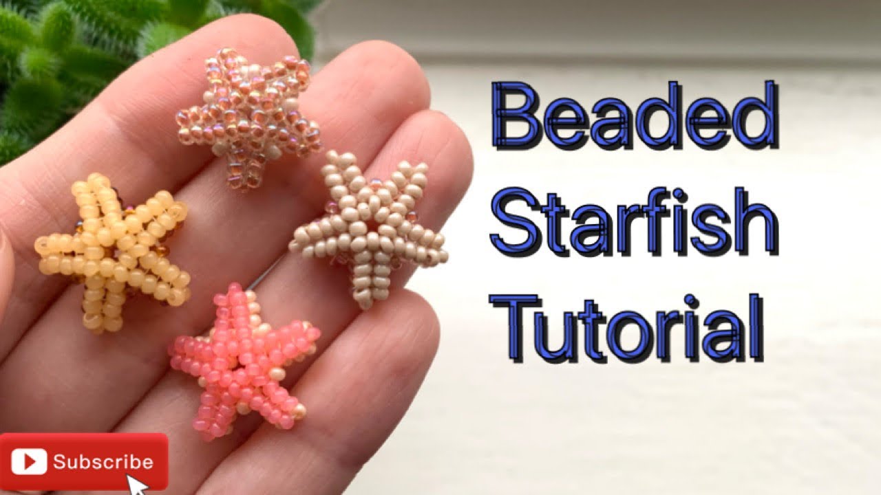 3D seed bead starfish tutorial, peyote stitch beading tutorial