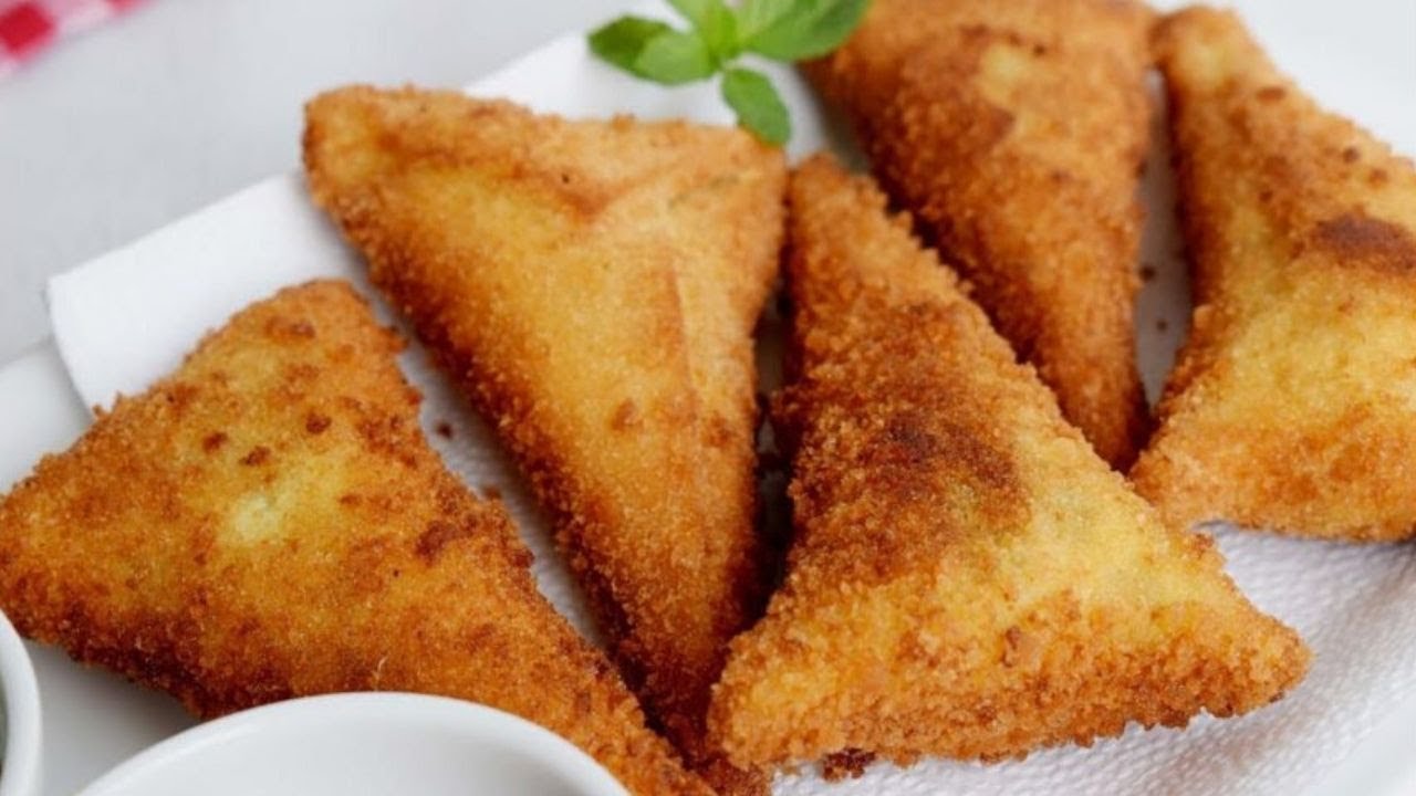 Koman ou ka fèkone ak pain tranche(Bread cone samosa)