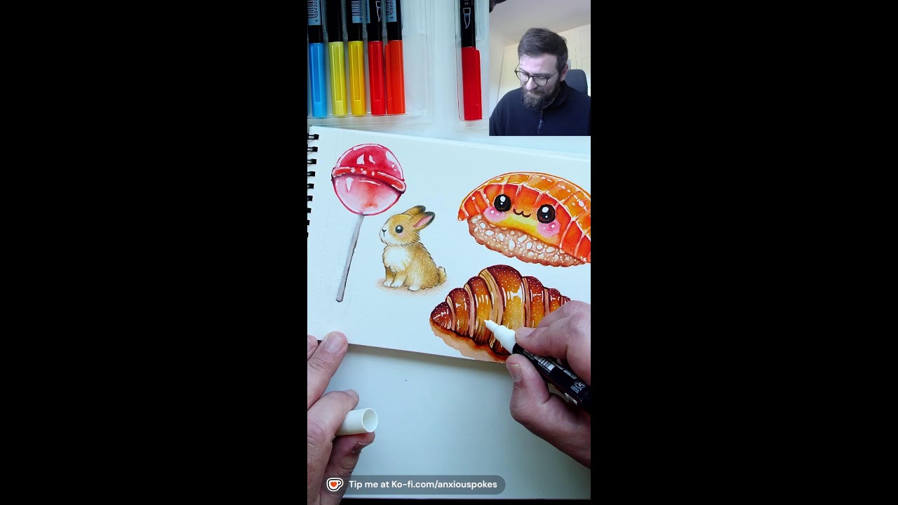 Lollipop & Croissant - LYRA Watercolor Markers