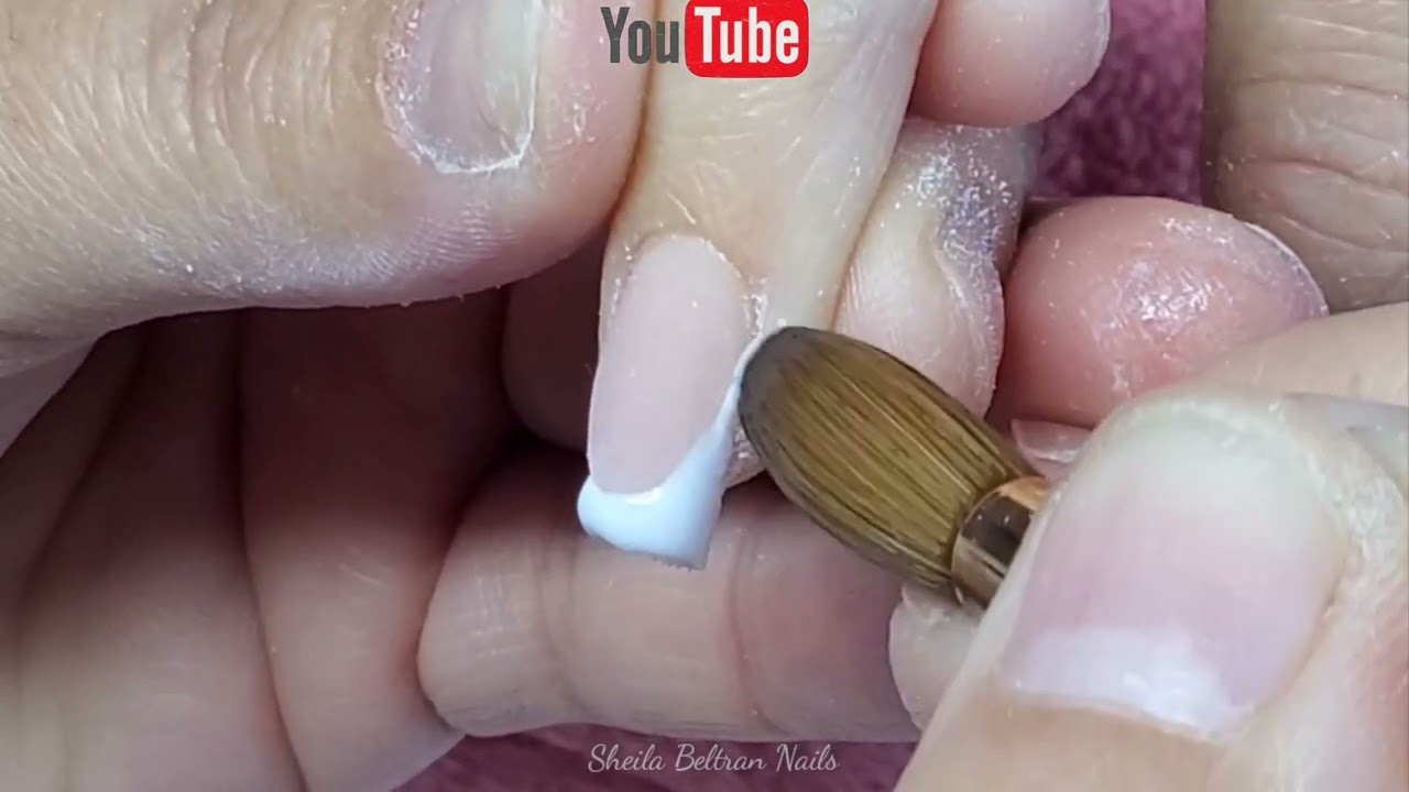 Uñas francesas con acrílico, mi técnica favorita 🥰 Uñas muy cortas
