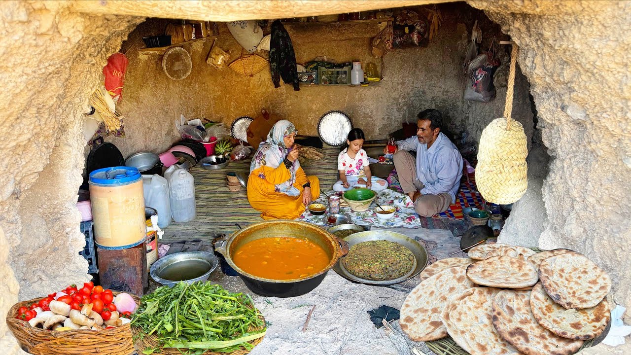 Villager Breakfast | Baking Tandoori Bread & Cooking Local Beans Feed For Breakfast