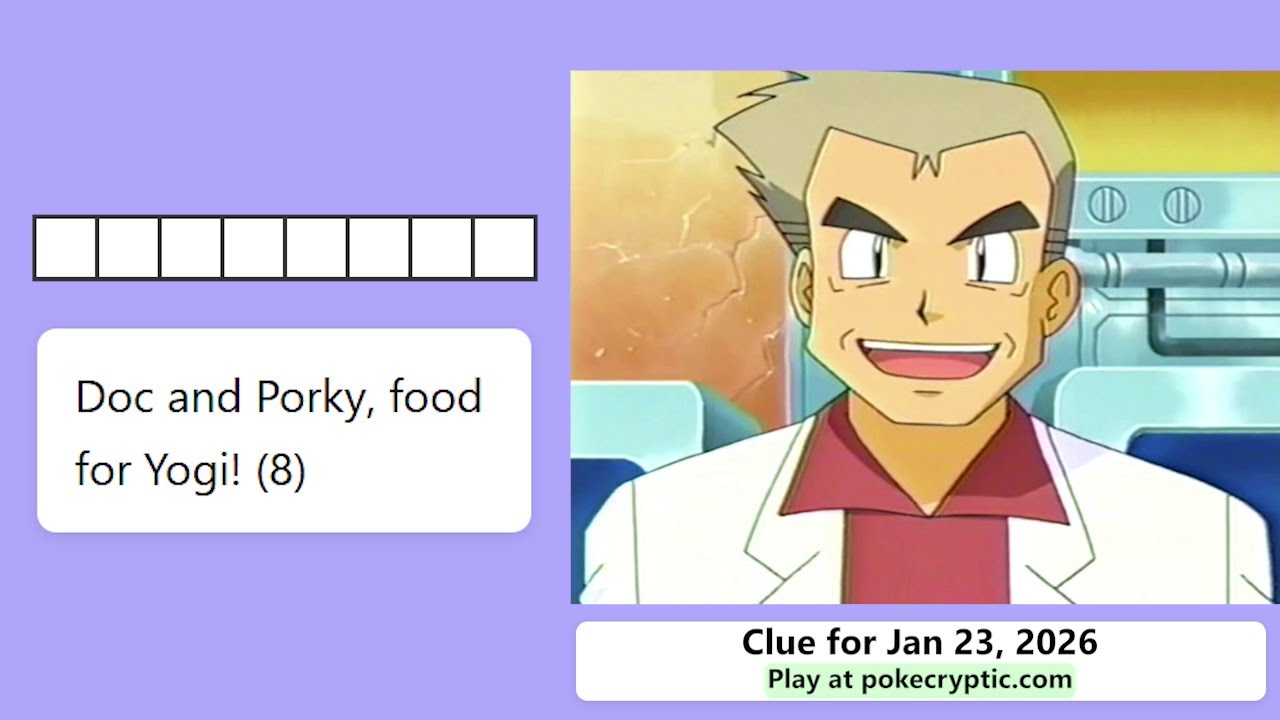 PokeCryptic Clue 23: Doc and Porky, food for Yogi! (8)