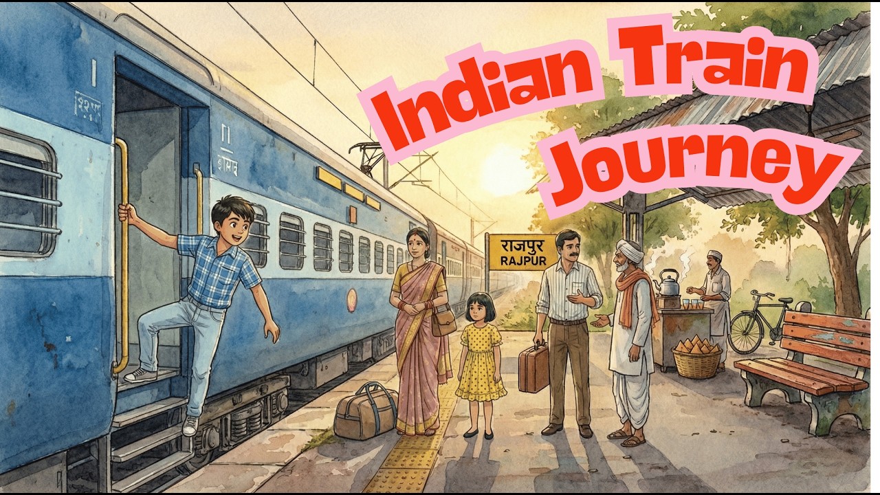 A Nostalgic Indian Train Journey | Family Trip to Village | Peaceful Childhood | Ghibli Style