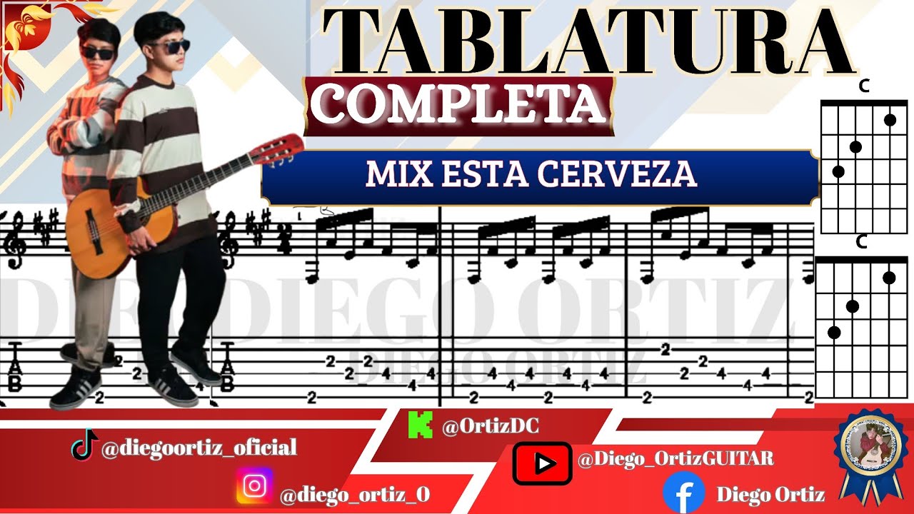 Esta Cerveza, Esta Chichita, Ojitos Lindos | Tablatura Completa para Guitarra