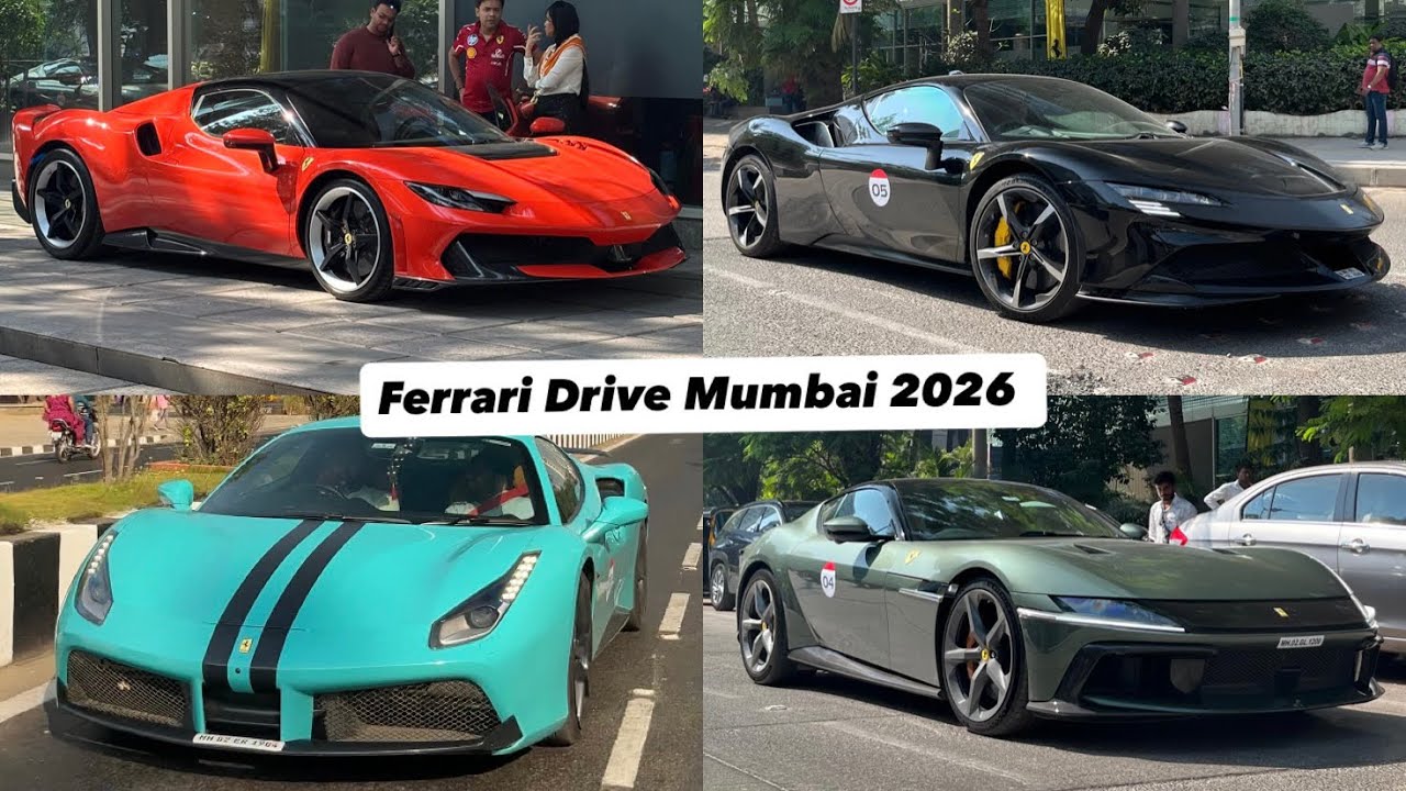 Ferrari Drive in Mumbai 4k | 2026 | #ferrari #viral #youtube #video #mumbai #millionaire 