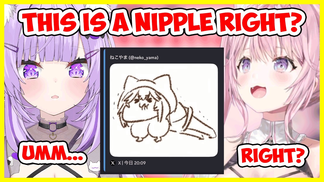 Koyori didn't expect Okayu's answer about nipples on OkaMio's stream