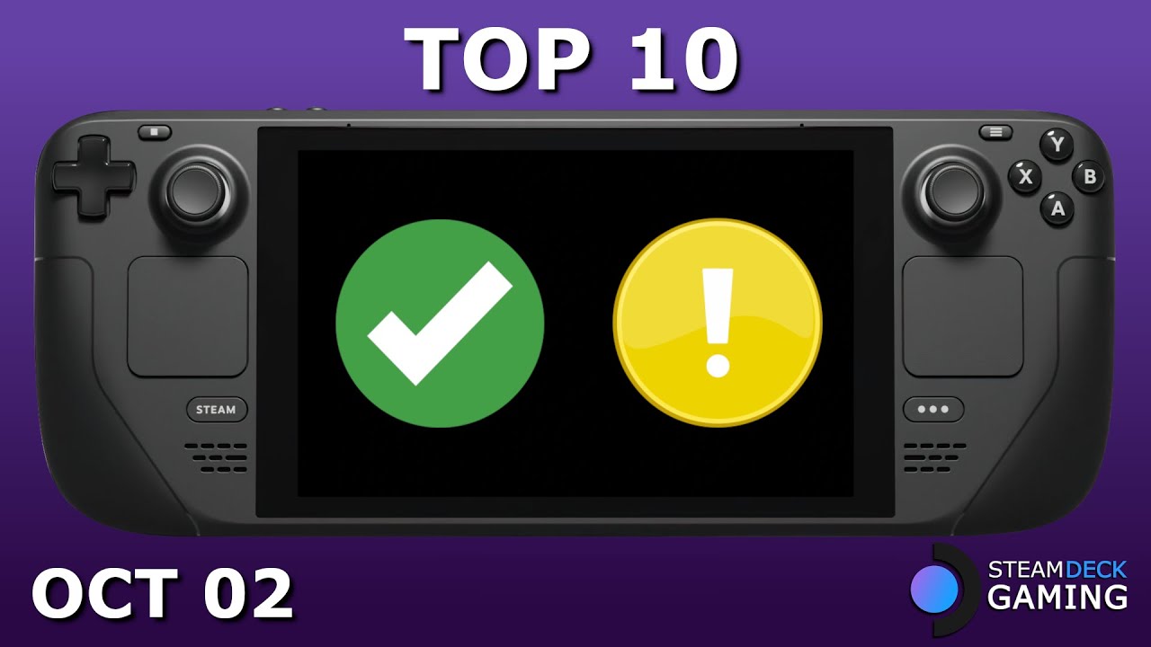 Top 10 Verified and Playable Steam Deck Games This Week - October 2