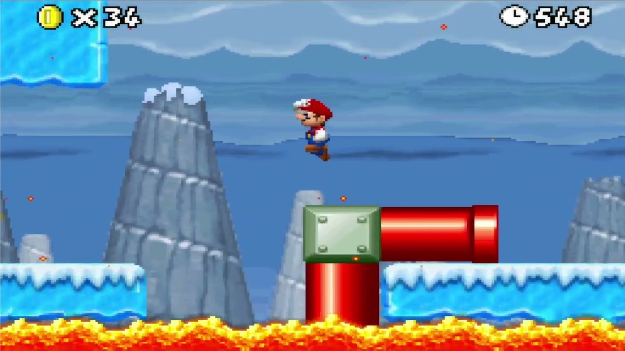 NSMB. DS Custom Level #1 [Icy Volcano]