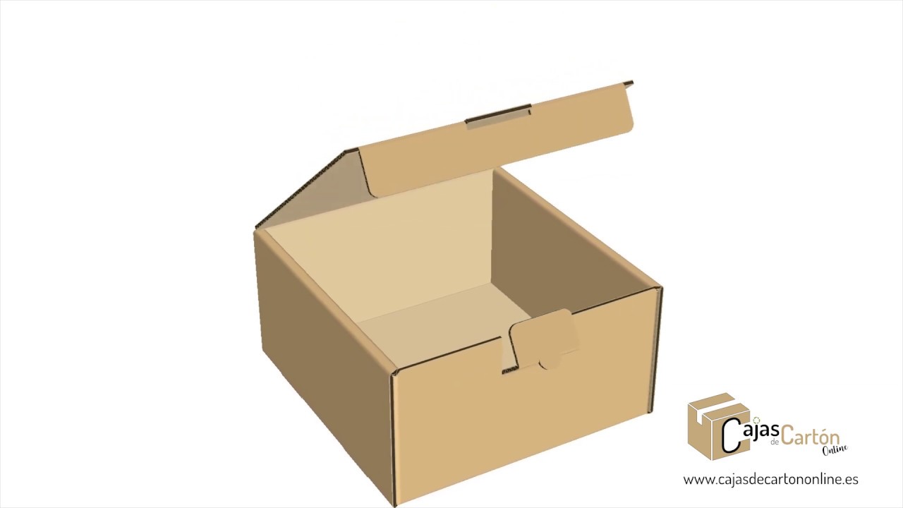Montaje Caja de cartón Automontable para envíos (Modelo 2B)