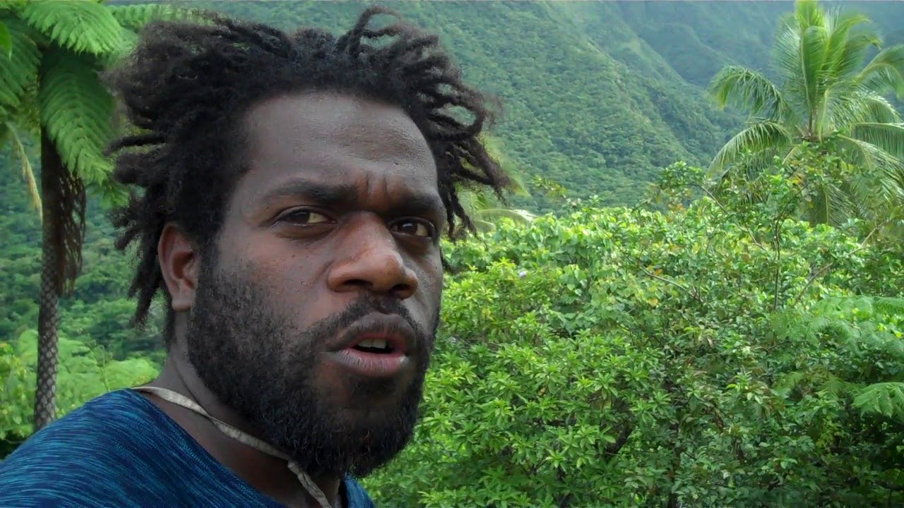 VANUATU—Martial Wahe at sacred Mount Malen, Tanna island