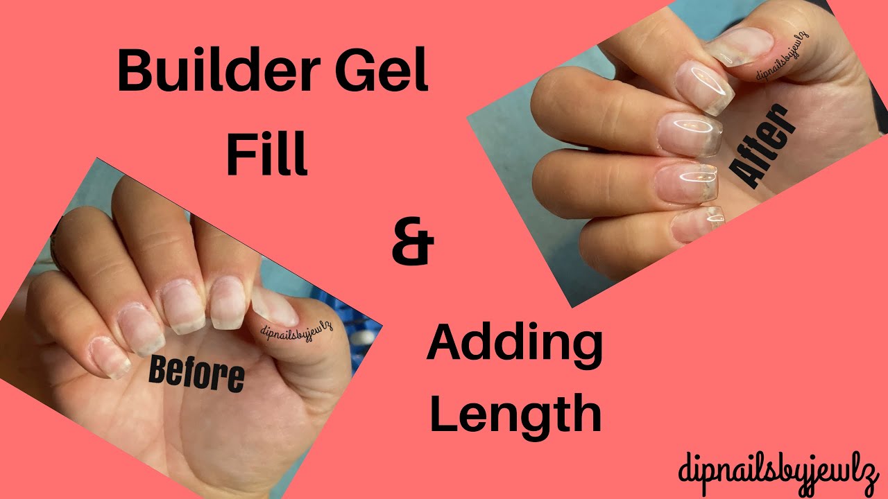 Gel Nails l Builder Gel Fill in & Adding length (No soak off)
