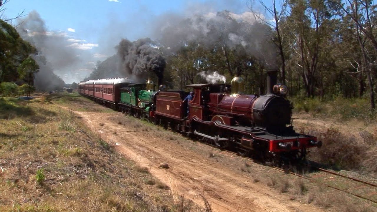 Steam locomotives 1709 & 1210 double heading to Buxton, including cab ride - September 2005