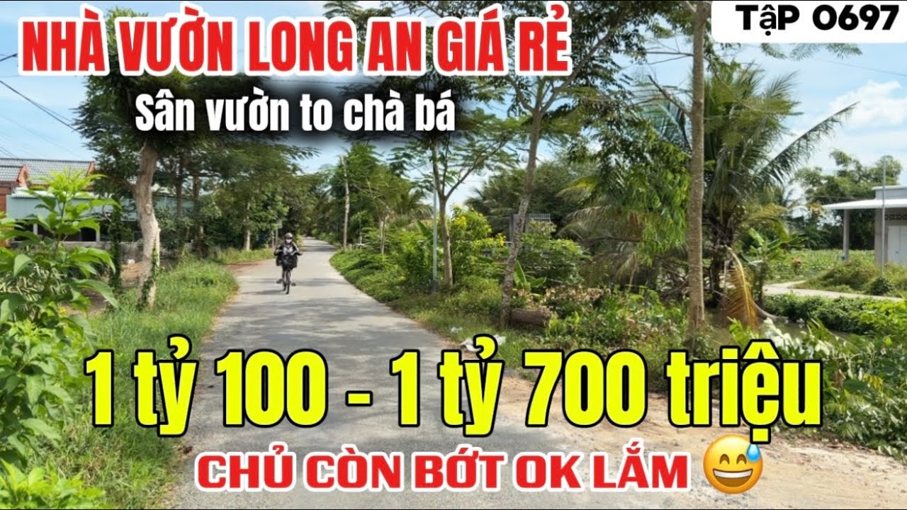 (Đã bán) Tập 0697 Nhà vườn Long An giá rẻ hơn 1tỷ sở hữu ngay nhà cấp 4 sân vườn SHR | Nhà vườn 365