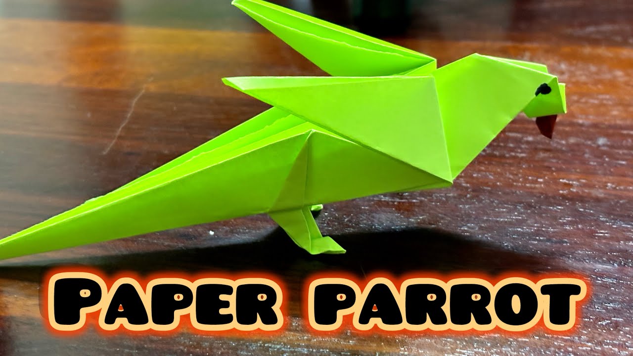 Easy paper parrot | Step by step tutorial to make a parrot with paper | Parrot origami
