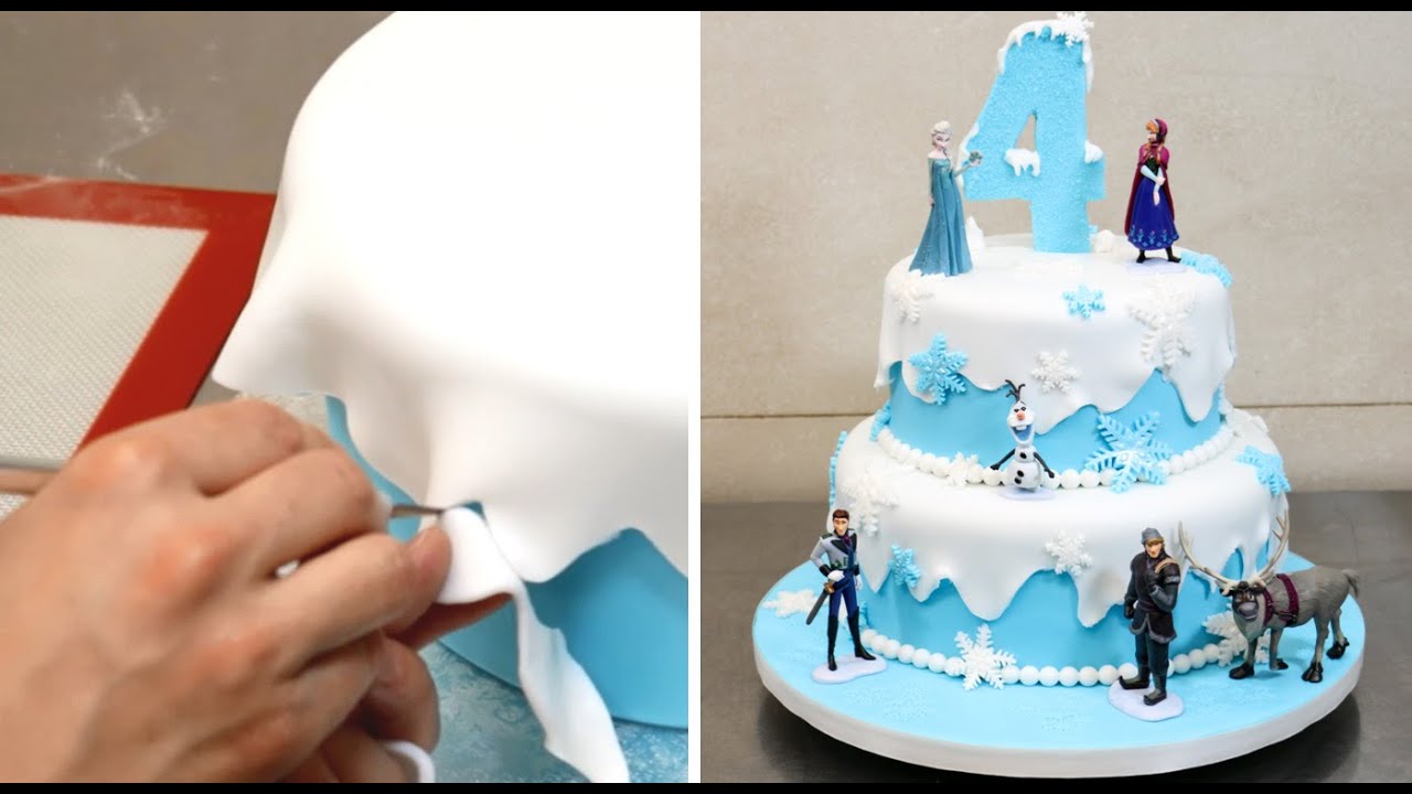 How To Make a Frozen WINTER Themed Cake by Cakes StepbyStep